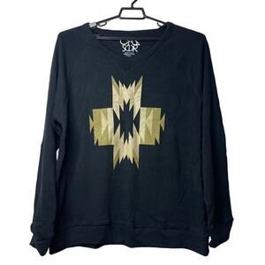 Chaser Pullover Long Sleeve T Shirt Sweatshirt Sweater Geometric Design  2XLarge
